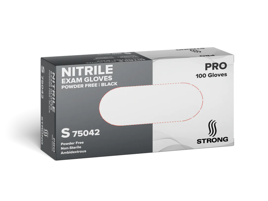 Strong Black Nitrile Gloves