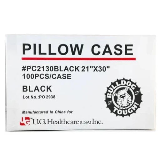 Bulldog Pillow Cases 21x30 Black