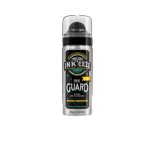 InkEeze Ink Guard Spray on Bandage