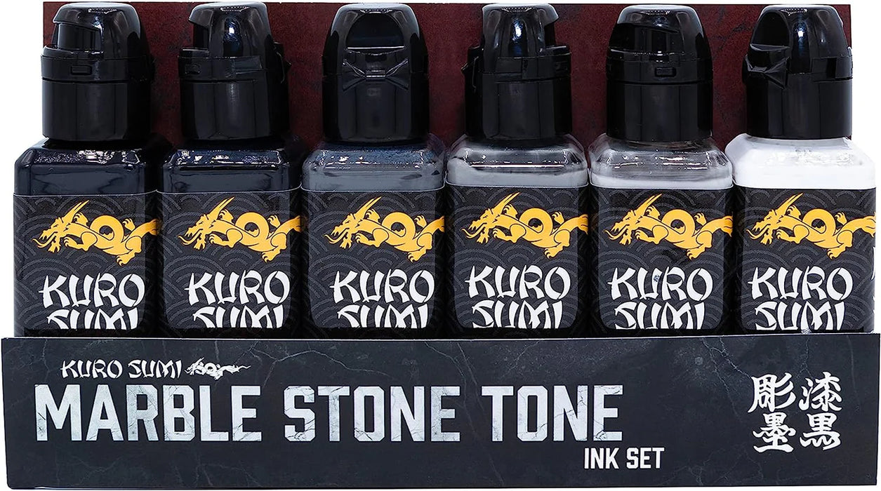 Kuro Sumi - Marble Stone Tone Tattoo Ink Set