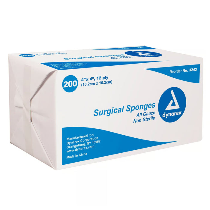 Dynarex 4"x4" Gauze - 200 Per Box
