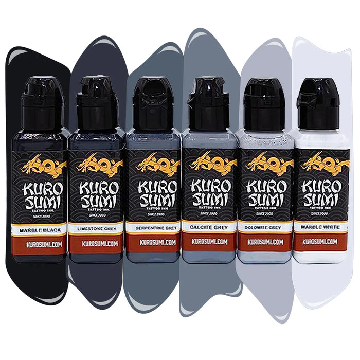 Kuro Sumi - Marble Stone Tone Tattoo Ink Set