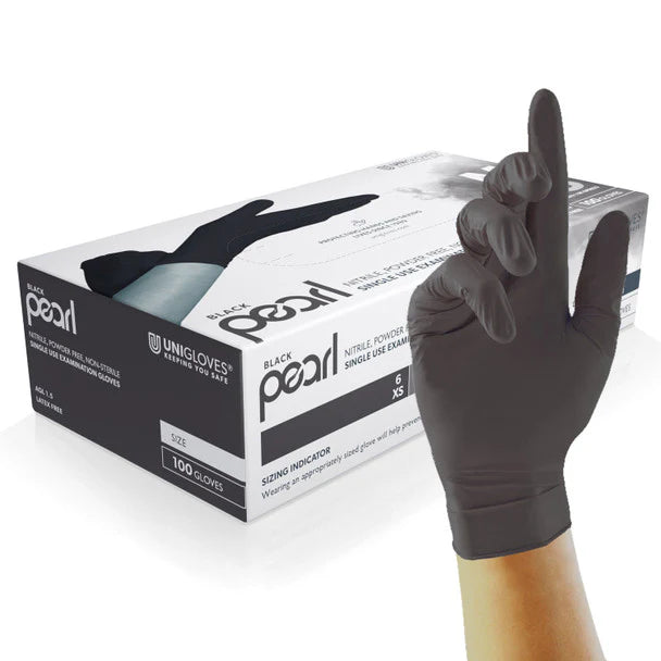 Black Pearl Black Nitrile Gloves