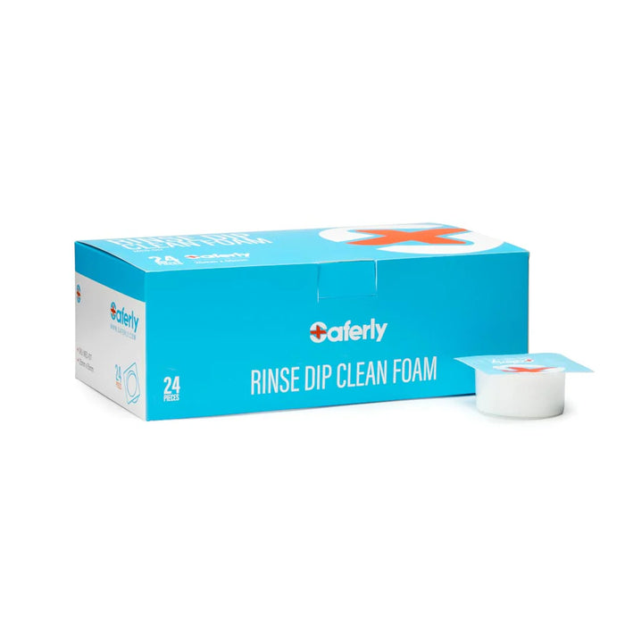 Saferly Rinse Caps with Foam - Box of 24