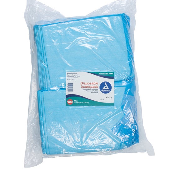 Dynarex Underpads 23"x 24" Disposable